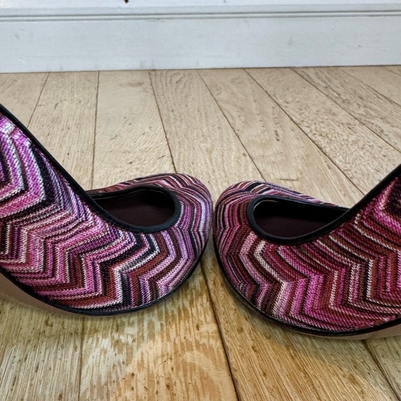MISSONI *AUTHENTIC* Knit Zig Zag Stilettos Orange Label - Picture 11 of 14